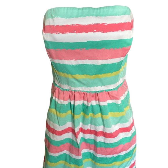 Vineyard Vines Pastel Striped Strapless Mini Dress Size 2 - Picture 2 of 6